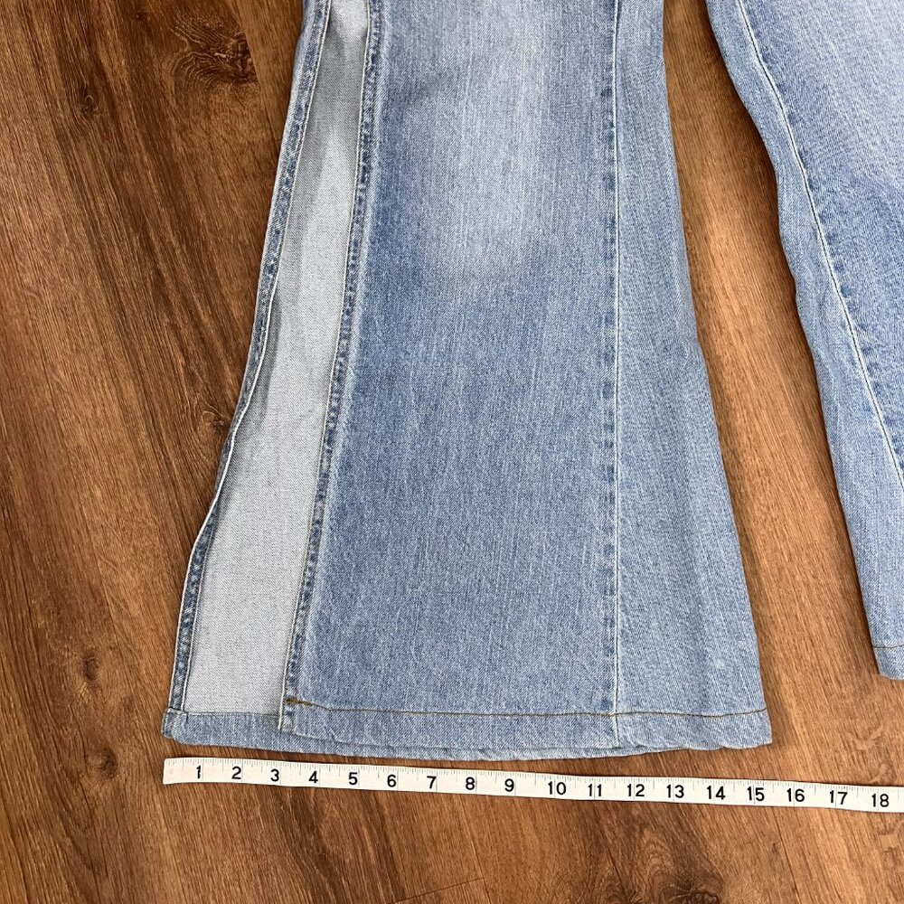 Farm Rio Wide Leg Flare Side Slit Jeans size 38 (XS) - Picture 5 of 12